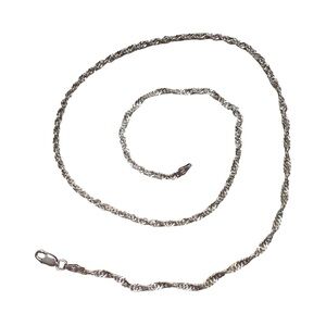 Italian Sterling Silver Milor Rope Chain Necklace - Twisted Rope Design